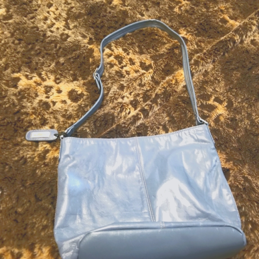 Liz Claiborne blue leather shoulder bag